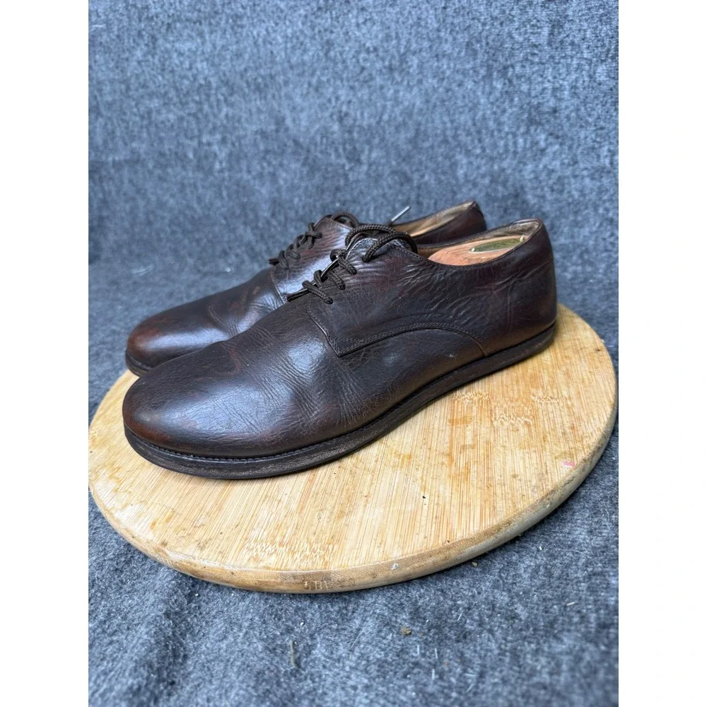 Vivobarefoot Mens Brown Leather Derby Barefoot Minimalist Shoes Made in Portugal